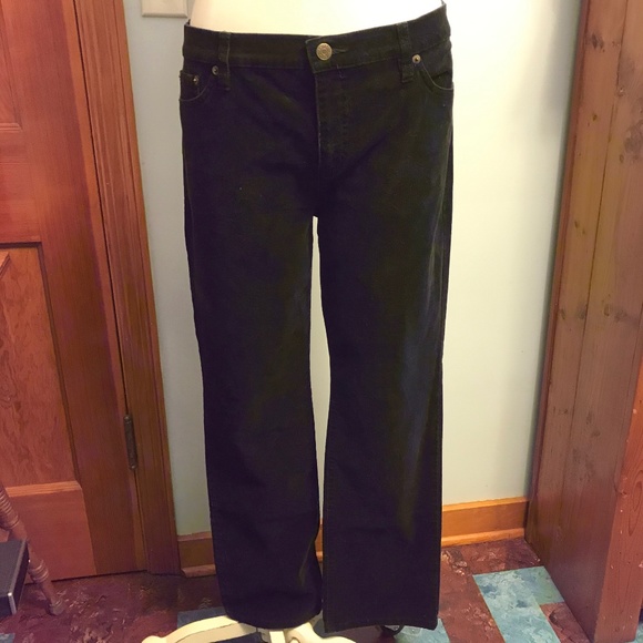 LRL Classic Straight stretch corduroy black jeans - Picture 4 of 15